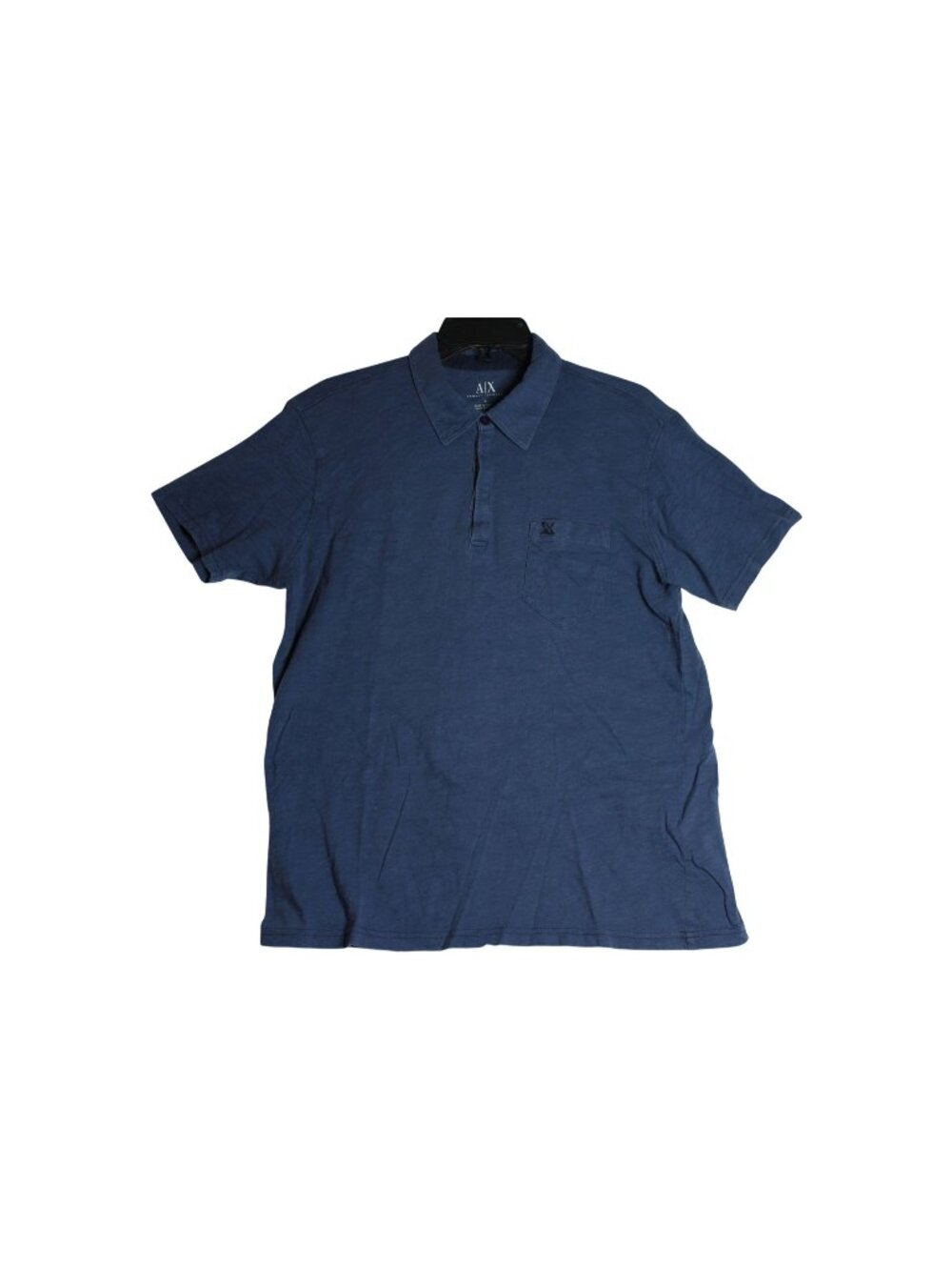 Armani Exchange Blue Pocket Polo Shirt Men's Large